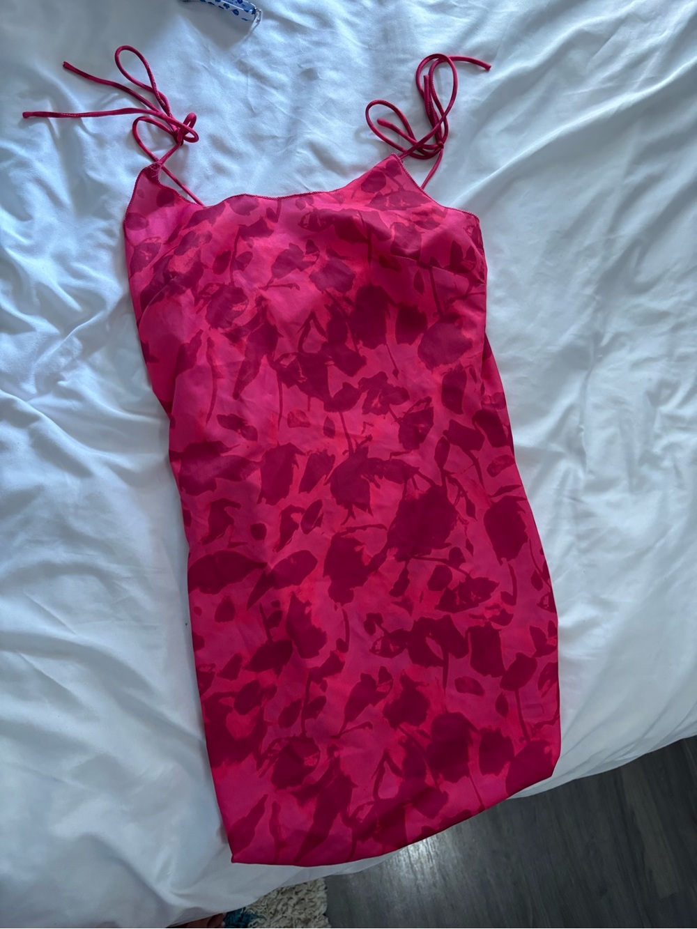 SHEIN Red/Pink Floral Slip Dress